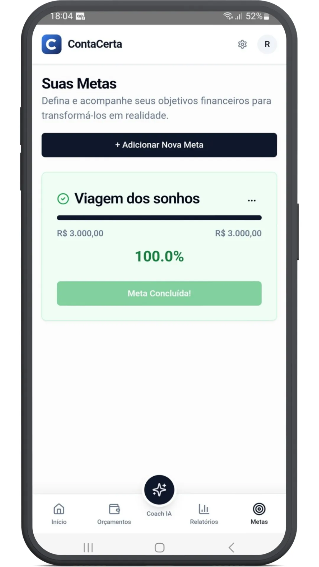 Metas personalizadas